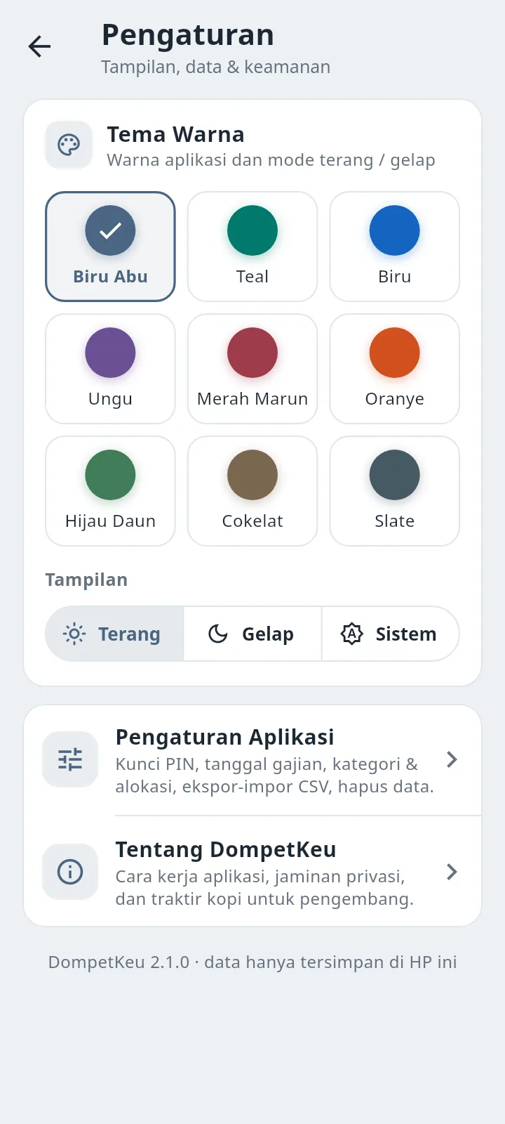 Pilihan tema